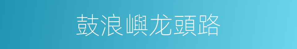 鼓浪嶼龙頭路的同義詞