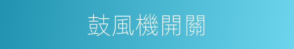 鼓風機開關的同義詞