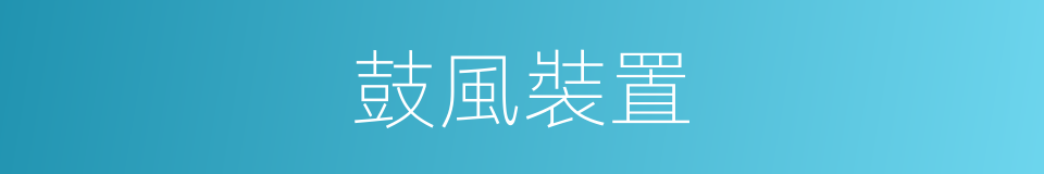 鼓風裝置的同義詞