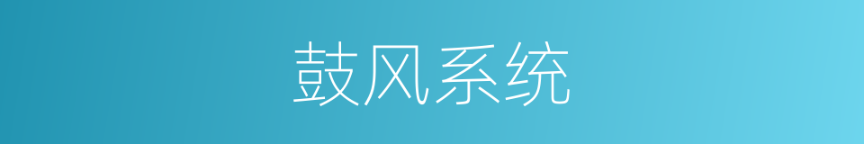 鼓风系统的同义词