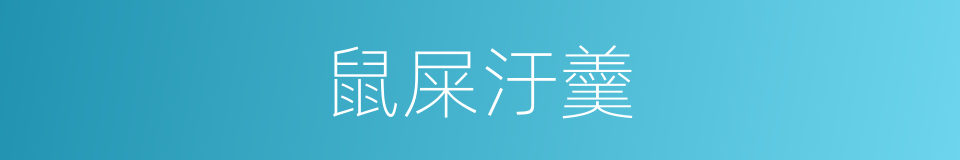 鼠屎汙羹的意思
