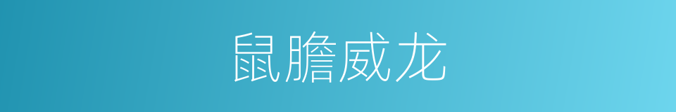 鼠膽威龙的同義詞