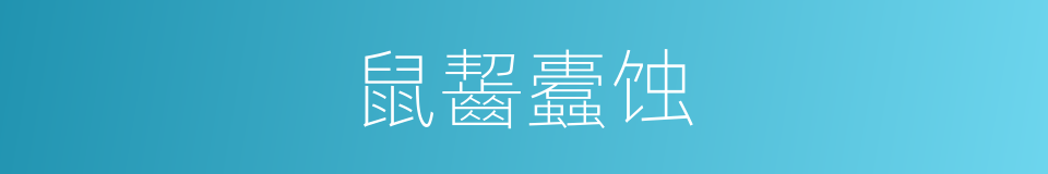 鼠齧蠹蚀的意思
