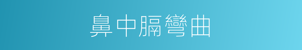 鼻中膈彎曲的同義詞