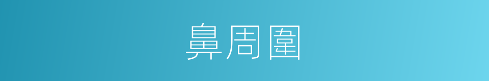 鼻周圍的同義詞