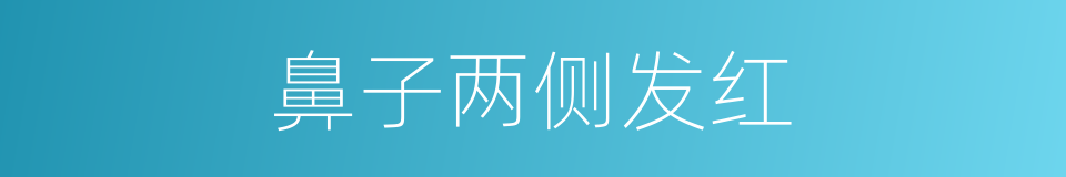 鼻子两侧发红的同义词