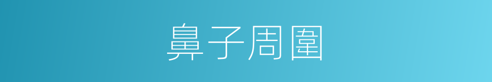 鼻子周圍的同義詞