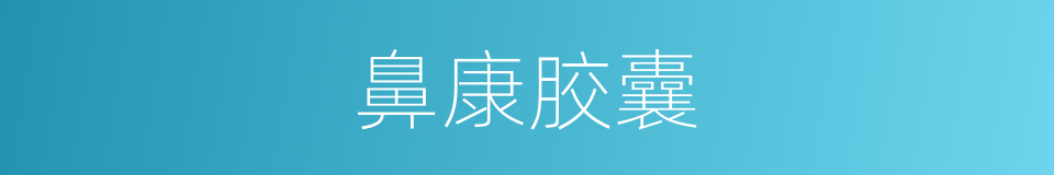 鼻康胶囊的同义词