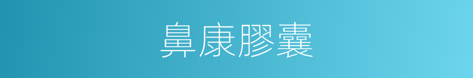 鼻康膠囊的同義詞