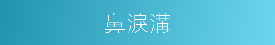 鼻淚溝的同義詞