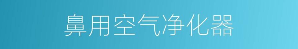 鼻用空气净化器的同义词