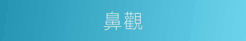 鼻觀的意思