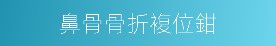 鼻骨骨折複位鉗的同義詞