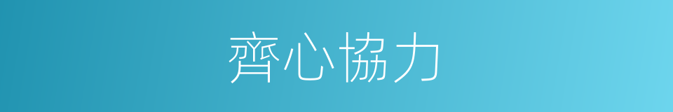 齊心協力的同義詞