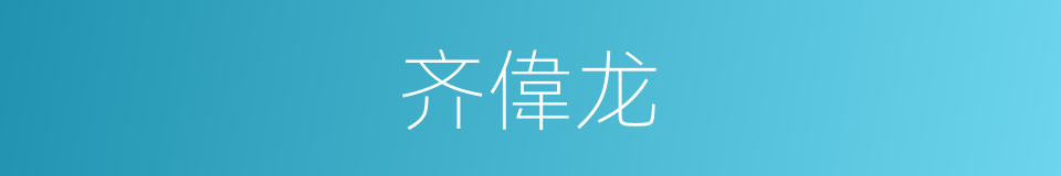 齐偉龙的同義詞