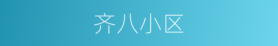 齐八小区的同义词