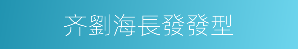 齐劉海長發發型的同義詞