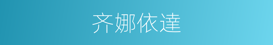 齐娜依達的同義詞