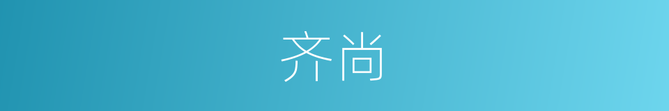 齐尚的意思