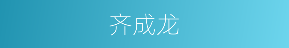 齐成龙的同义词