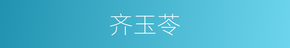 齐玉苓的同义词