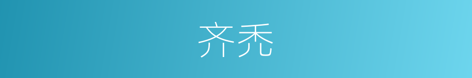 齐禿的同義詞