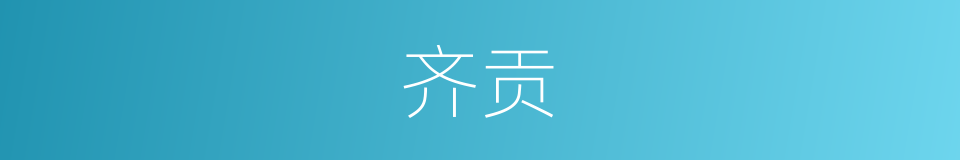 齐贡的同义词