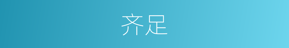 齐足的意思