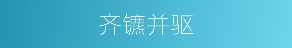 齐镳并驱的意思