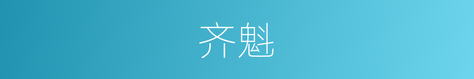 齐魁的同义词