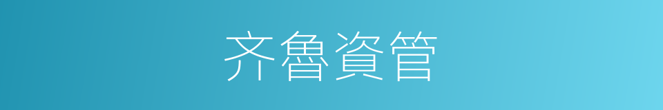 齐魯資管的同義詞