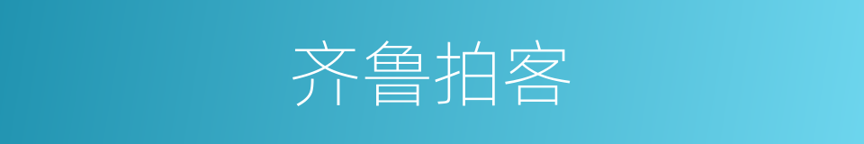 齐鲁拍客的同义词