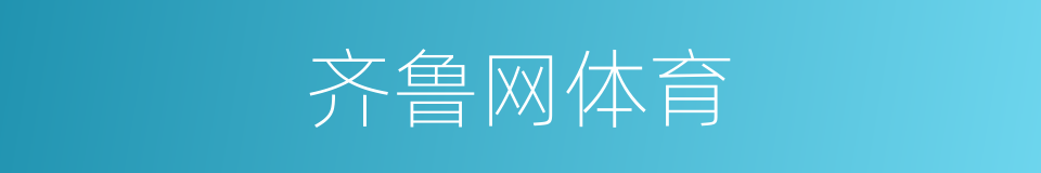 齐鲁网体育的同义词