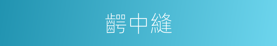 齶中縫的同義詞