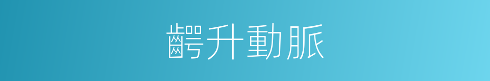 齶升動脈的同義詞