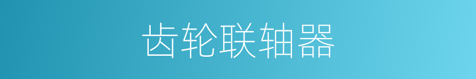 齿轮联轴器的同义词