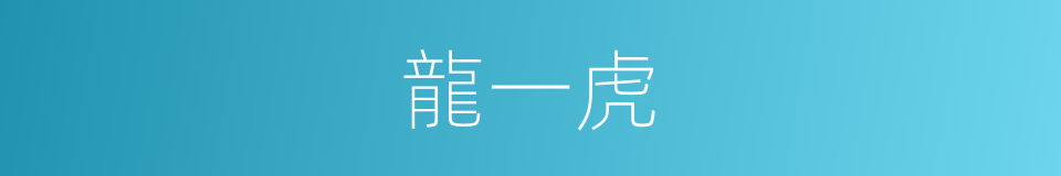 龍一虎的同義詞