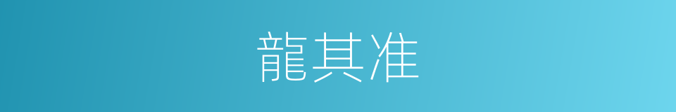 龍其准的同義詞
