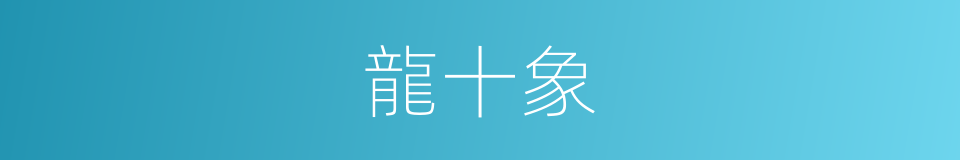 龍十象的同義詞