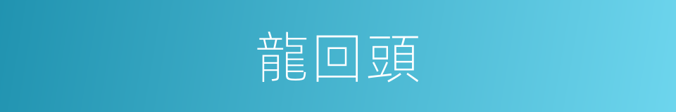 龍回頭的同義詞