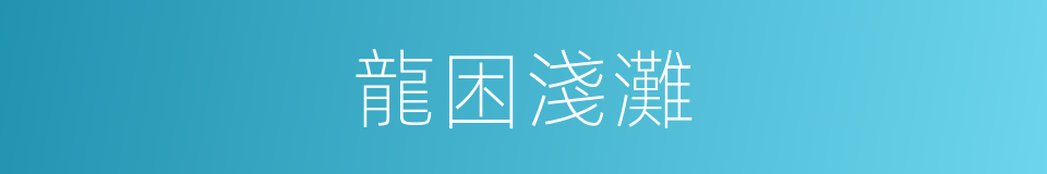 龍困淺灘的同義詞