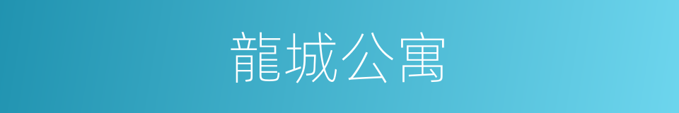 龍城公寓的同義詞