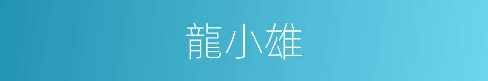 龍小雄的同義詞