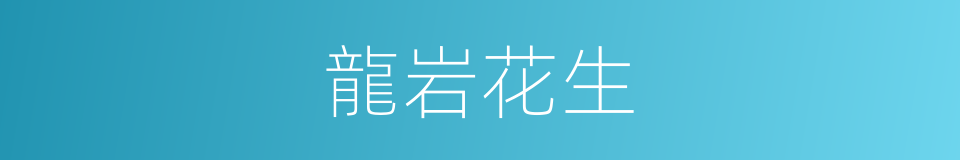 龍岩花生的同義詞