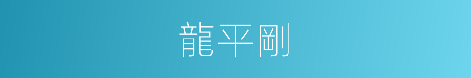 龍平剛的同義詞