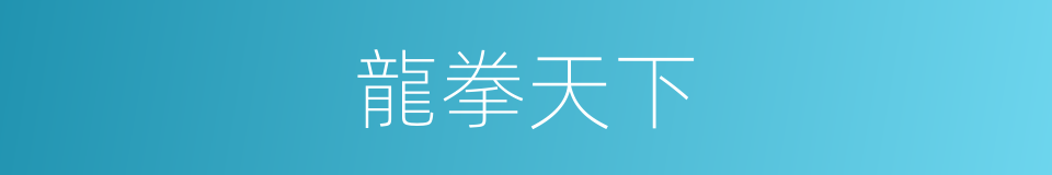 龍拳天下的同義詞