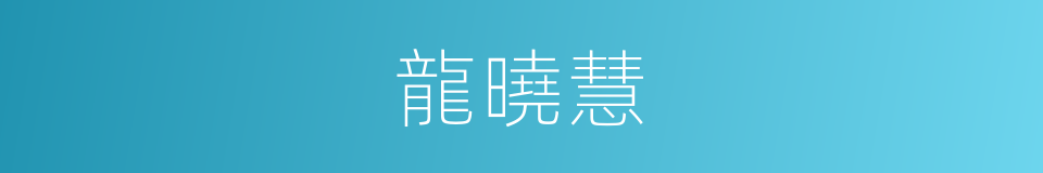 龍曉慧的同義詞