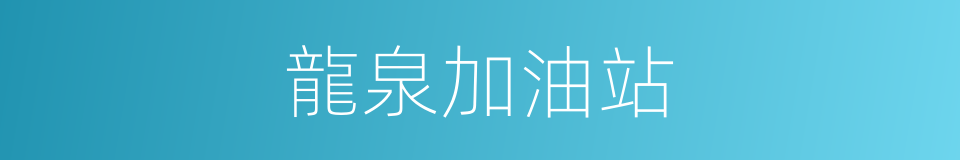 龍泉加油站的同義詞