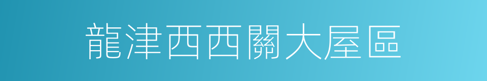 龍津西西關大屋區的同義詞