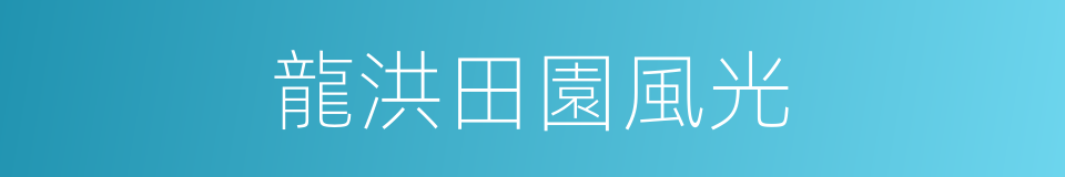 龍洪田園風光的同義詞